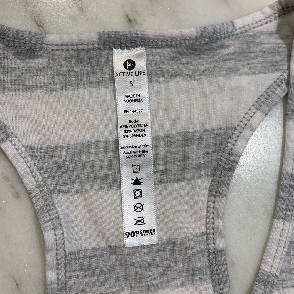 Striped Active Racerback Tank Top - Picture 6 of 6